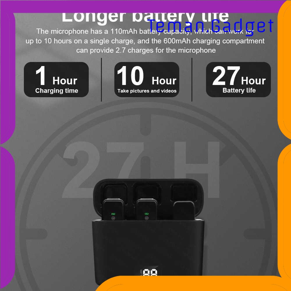 TG - KMR GOOJOODOQ Microphone Wireless Portable Lavalier Mic Kit USB Type C - GO20