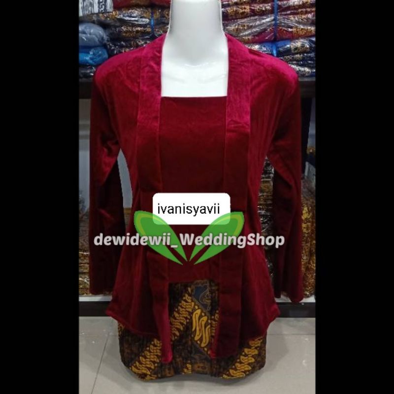 Kebaya Bludru Kutubaru (Ukuran Standar/ JUMBO)