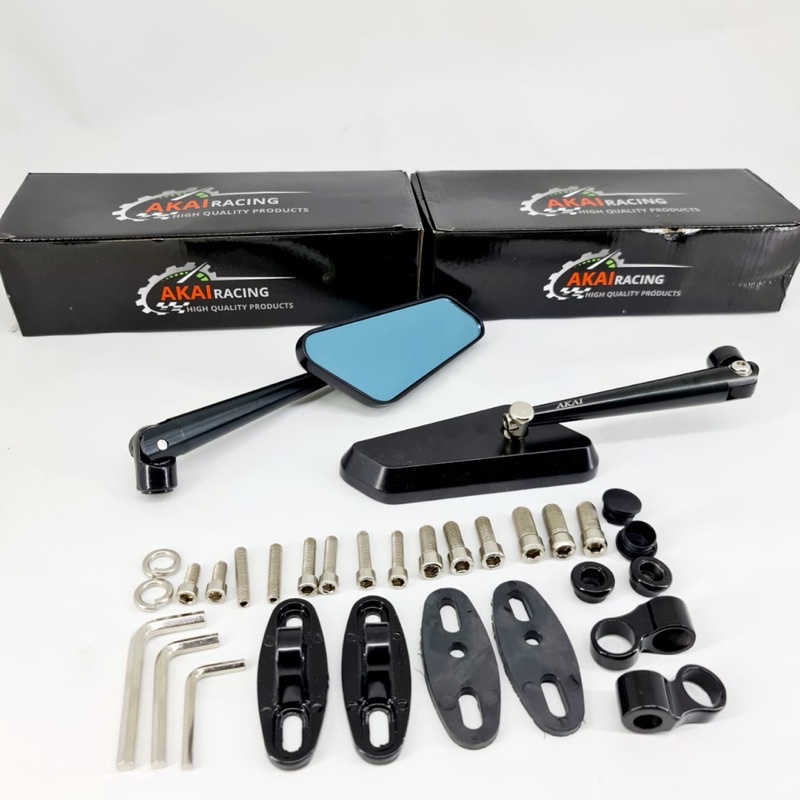 (BISA COD) Spion Circuit Model Rizoma Kaca Bening Dan Kaca Biru Universal Semua Motor Bisa / Kaca Spion Motor