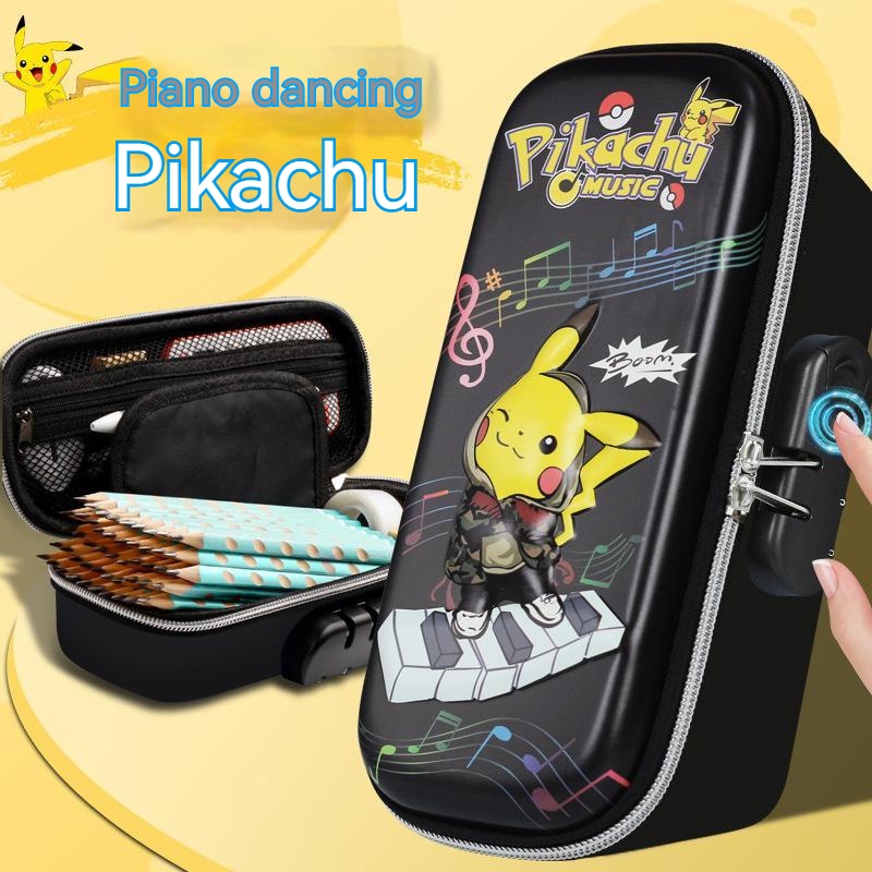 Pikachu Password Lock Kotak Alat Tulis Murid Pokemon Pensil Case Kapasitas Besar Cowok Dan Cewek Kotak Pensil Hadiah Ulang Tahun