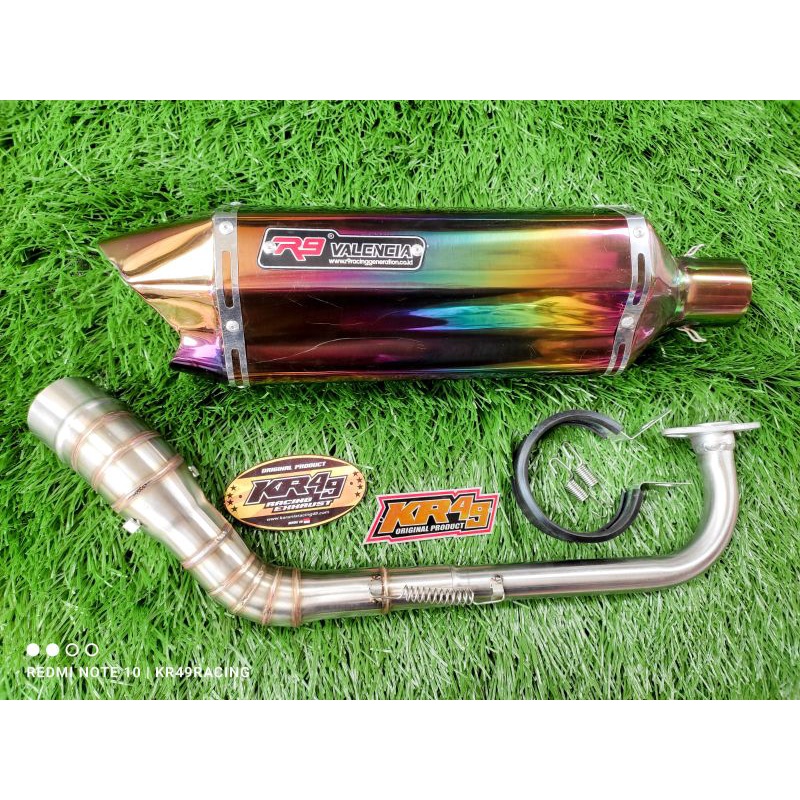KNALPOT RACING R9 VALENCIA UNTUK NMAX AEROX BEAT VARIO MIO SCOOPY LEXY PCX