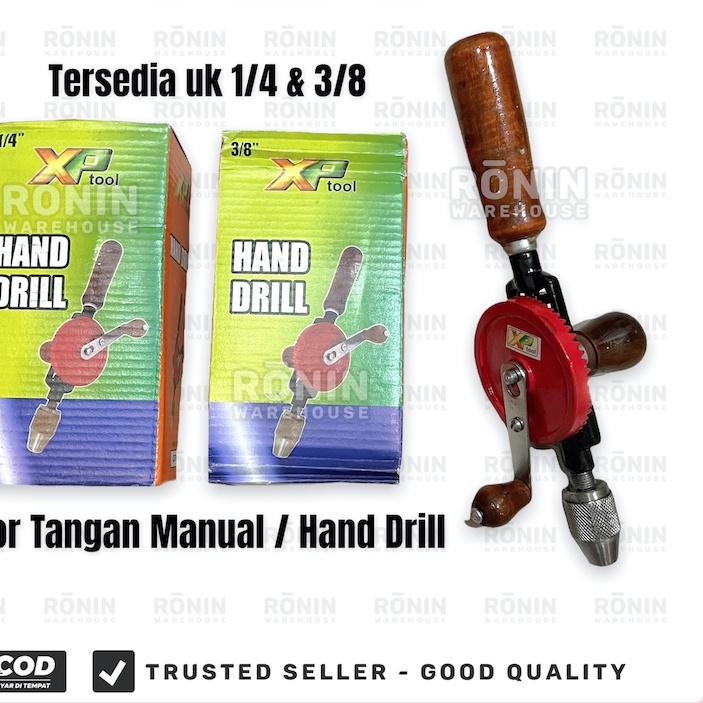 ♪ XP TOOL Bor Tangan Manual 1/4 3/8 inch XPTOOL Hand Drill ➫