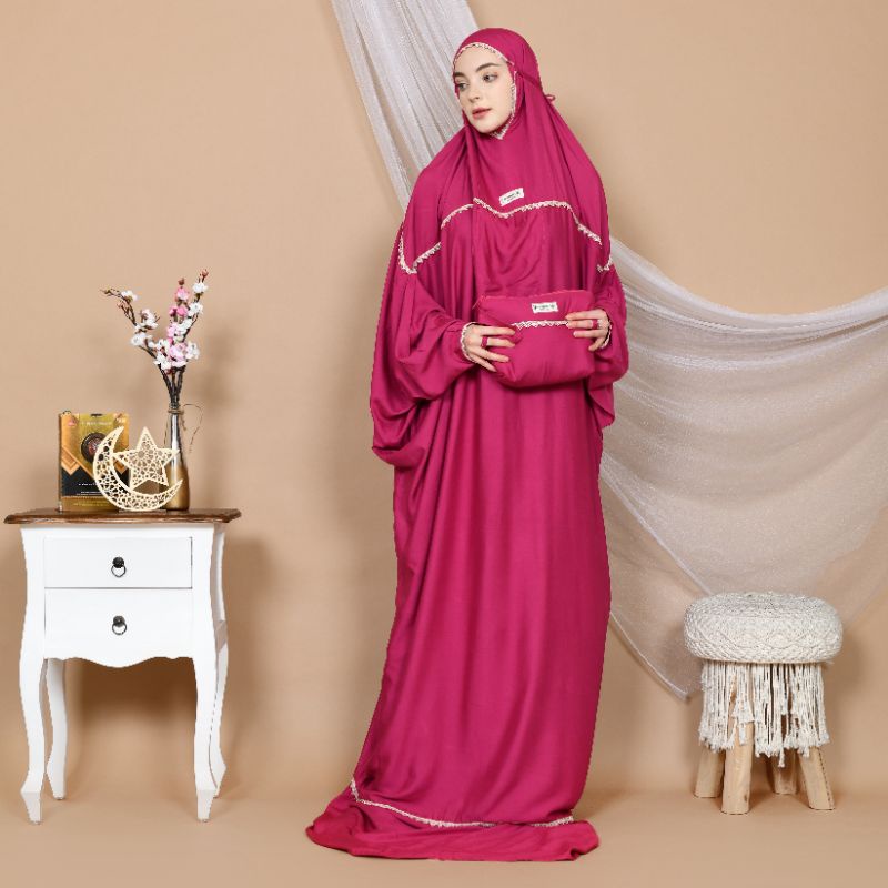 [SIZE JUMBO] Mukena terusan dewasa Hadramut || Mukenah terusan renda || Mukenah terusan motif dewasa