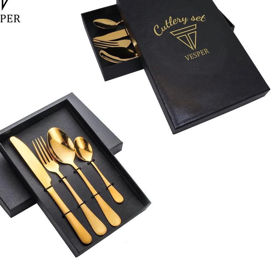 

☆ paket hampers sendok garpu vesper cutlery set / kado gift box cutleries special edition ♜