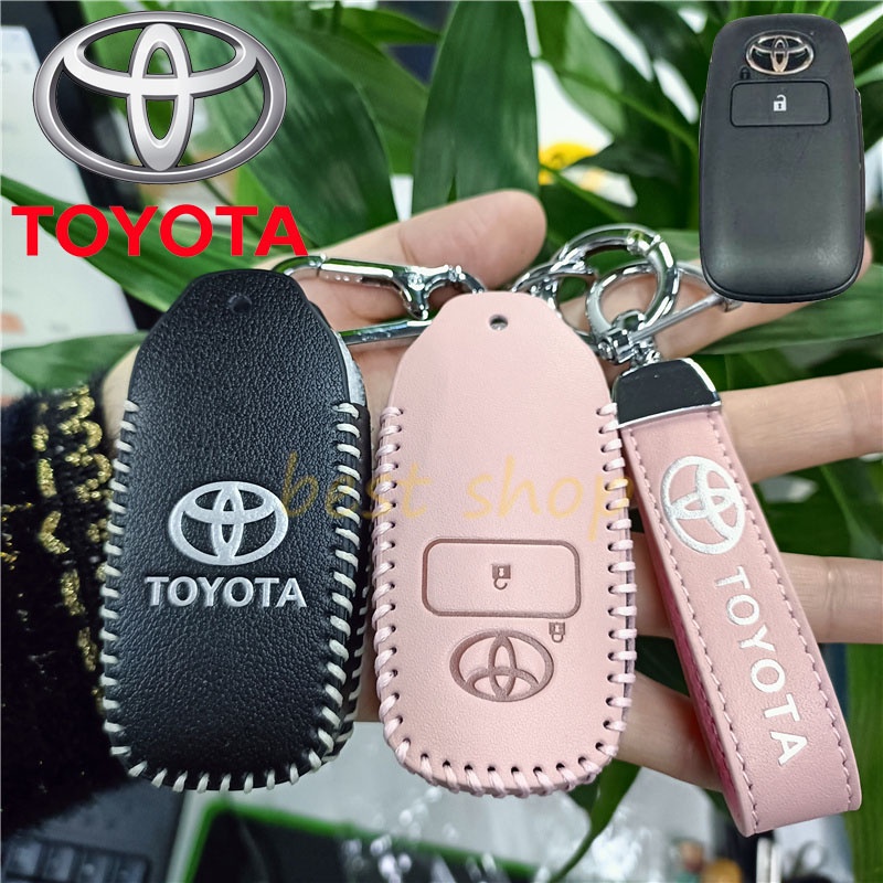 Case Kunci Mobil Bahan Kulit Untuk Toyota Raize Avanza 2022terbaru Veloz 2022kulit Cover Case Kunci Mobil Remote Control