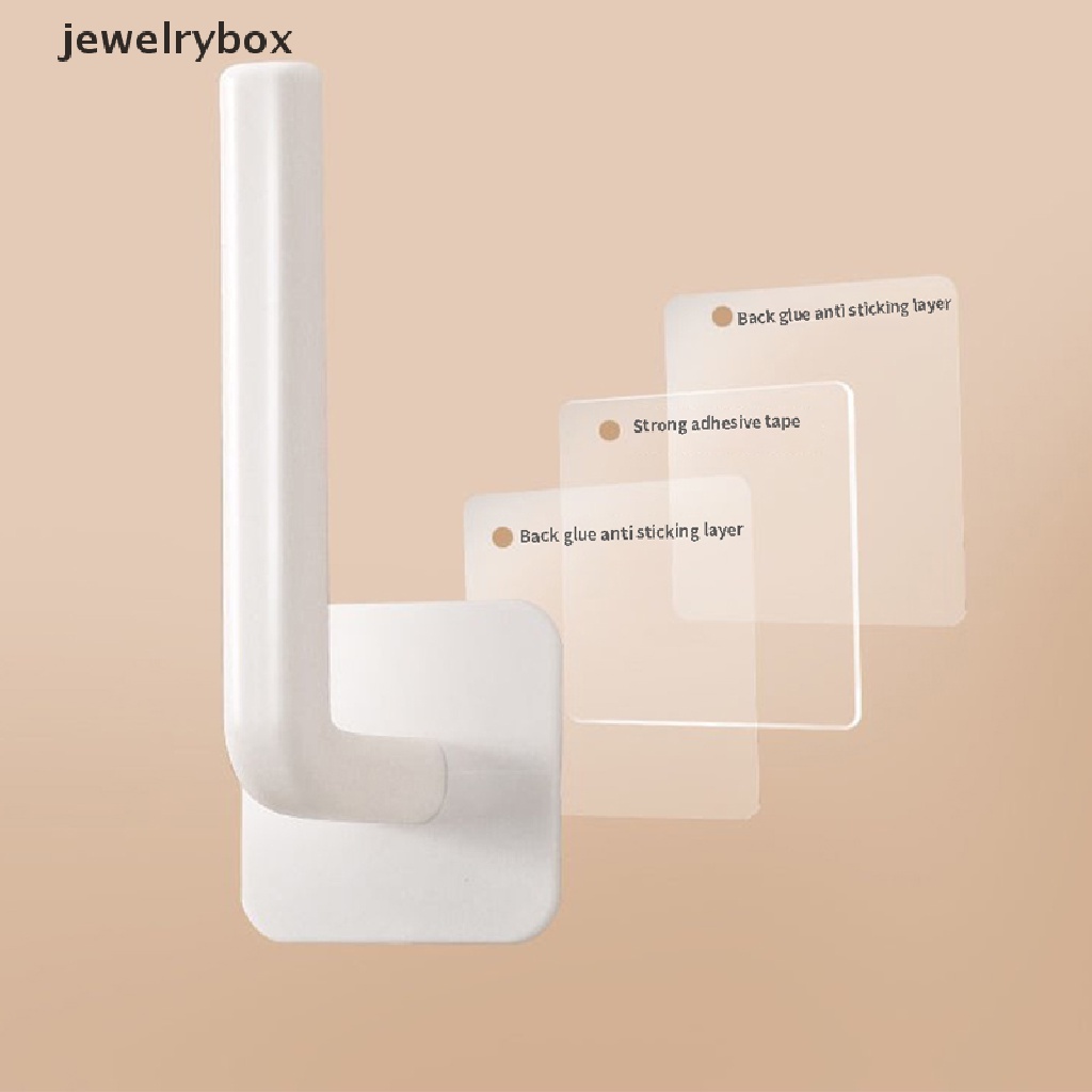 [jewelrybox] L-shape Punch-Free Hook Tempel Dinding Cloth Hanger Rack Roll Kamar Mandi Holder Butik
