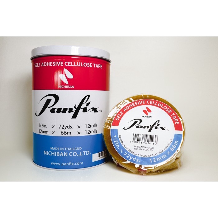 

Terlaris Panfix 1/2 Inch X 72Yds X Core 3 Inch (12Rolls/Klg) Can Cellulose Tap