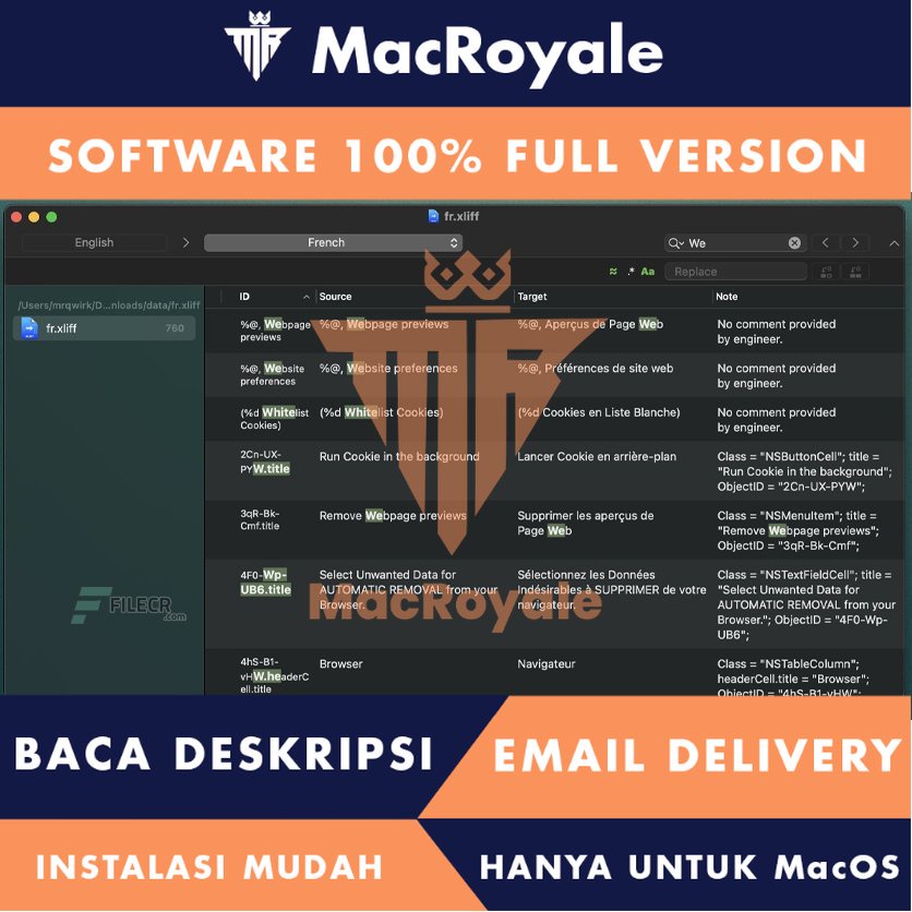 [MacOS] Xliff Editor Full Version Lifetime Full Garansi