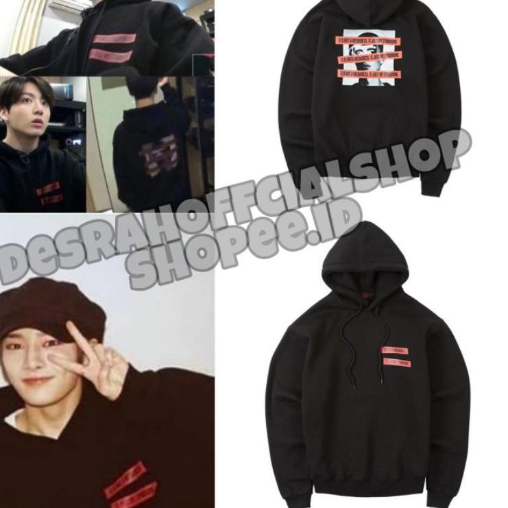 ✫ Jaket Hoodie KPop Korean it my just sydrome Jungkook Haechan BELAKANG SABLON BESAR ♦
