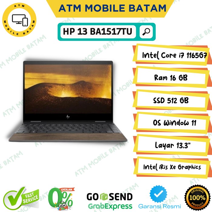 HP 13 Envy BA1517TU i7 1165G7 16/512Gb W11 Garansi Resmi