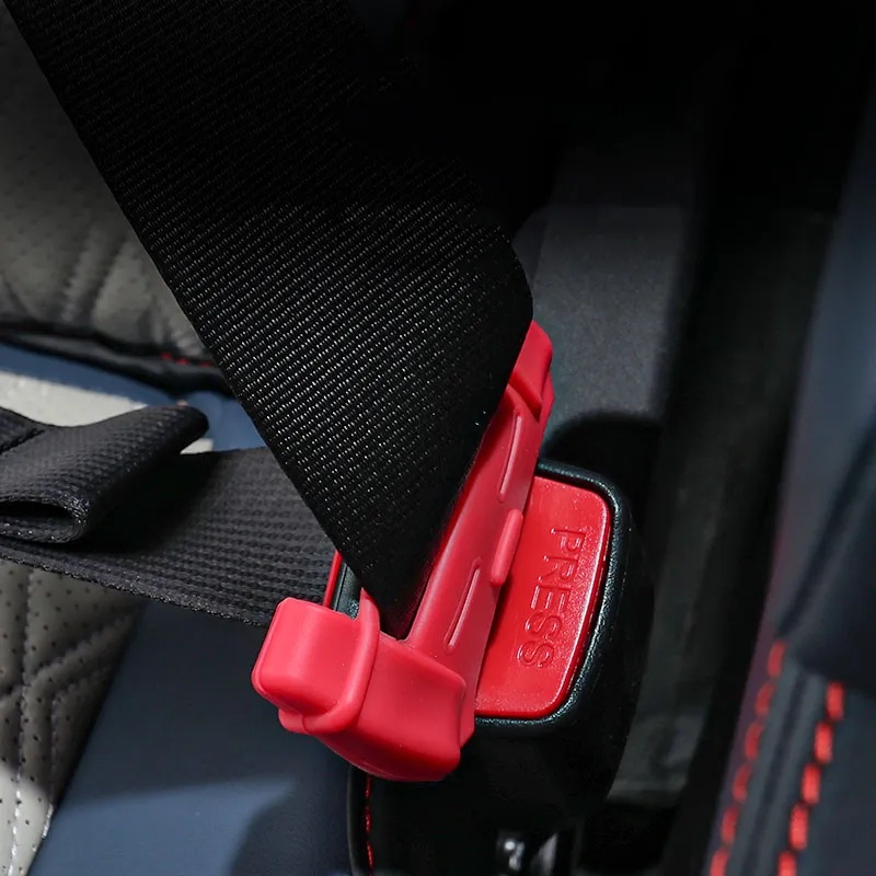 Auto Seat Belt Buckle Cover Anti-Tabrakan Peredam Kebisingan Silicone Covers Pelindung Gesper Perlengkapan Interior Otomotif Pengaman Mobil Sabuk Gesper Lengan