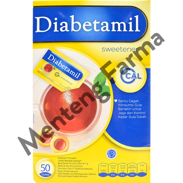 Diabetamil Sweetener 50 Sachet - Pemanis Alami Diabetes Rendah Kalori