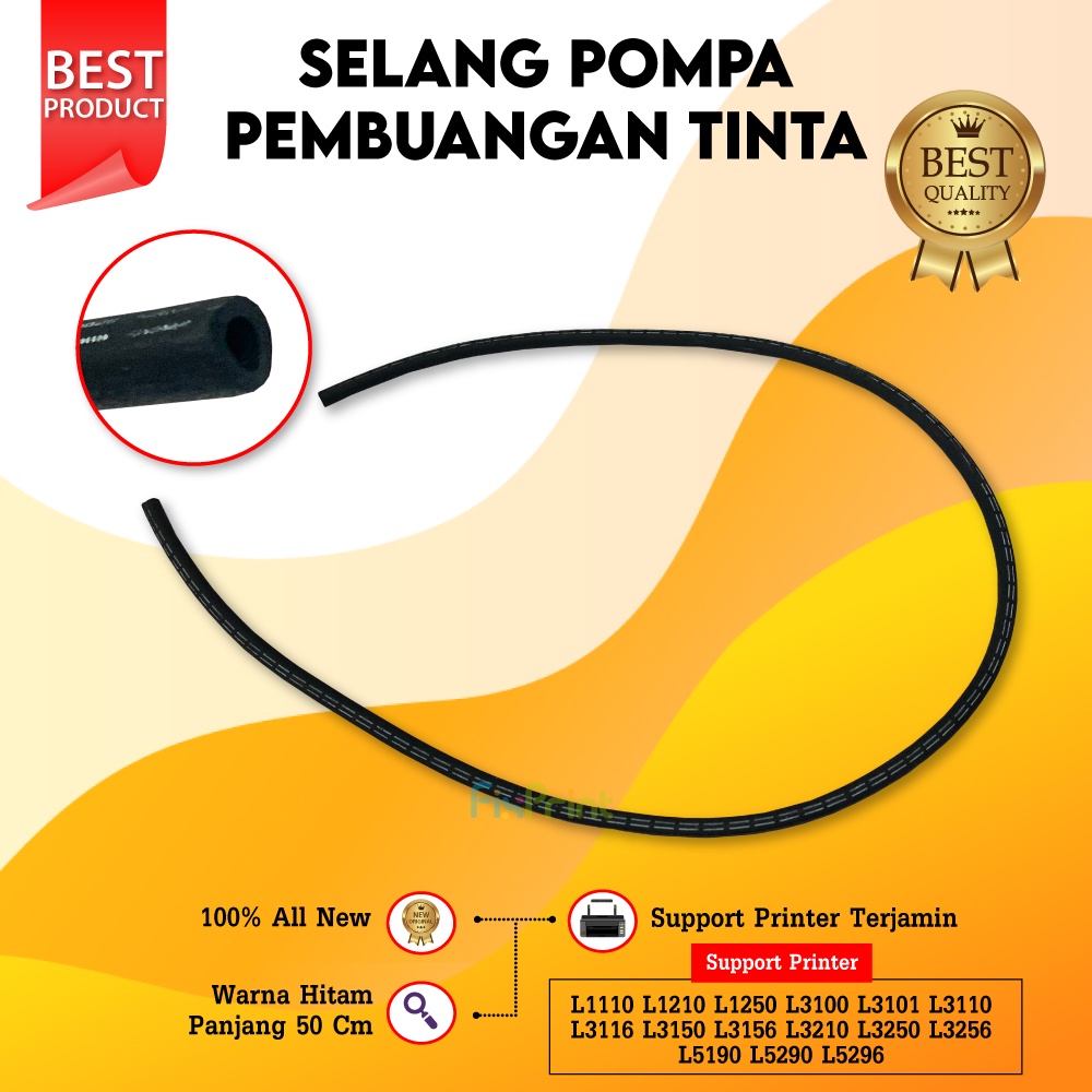 Selang Pompa Purge E L1110 L1210 L1250 L3100 L3101 L3110 L3116 L3150 L3156 L3210 L3250 L3256 L5190 L5290 L5296, Selang Purge Pump Pompa Ink New