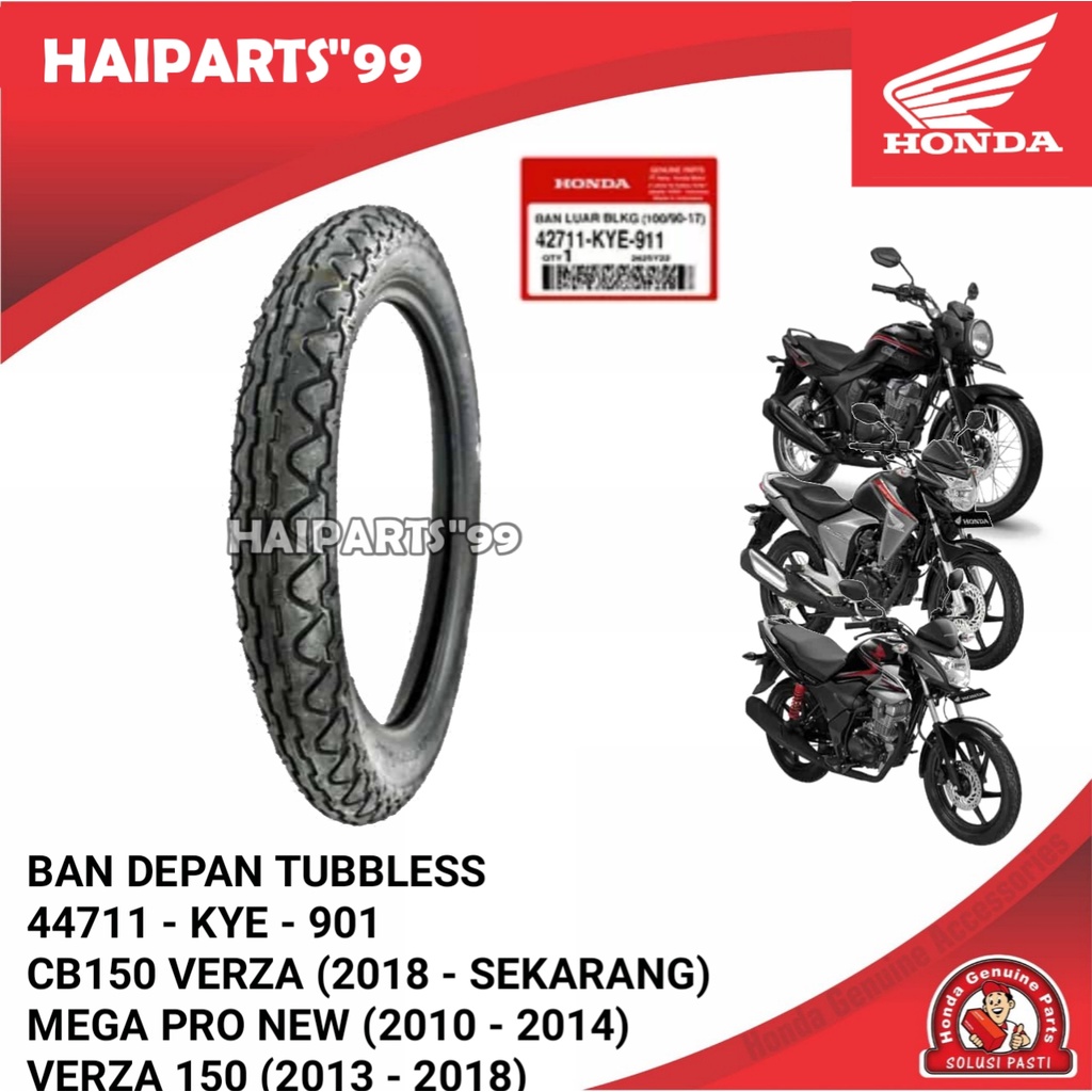 Ban Luar Depan Tipe Tubbles Honda Cb 150 Verza 150 Mega Pro New - Original Honda 44711KYE901