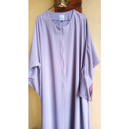 preloved gamis anti UV elmadina ready warna silver lilac