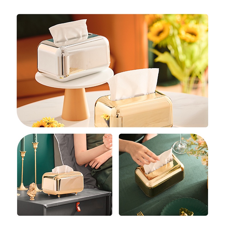 【COD】Tempat Tisyu Mobil/Kotak Tisu Aesthetic/Tempat Tissue Nordic  /Tissue Box Gold /Tissue Box/Tempat Tisu Mobil Mewah