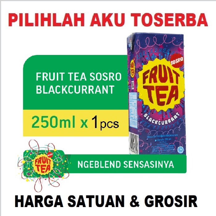 Fruit Tea Sosro BLACKCURRANT Kotak 250 ml - ( HARGA SATUAN )