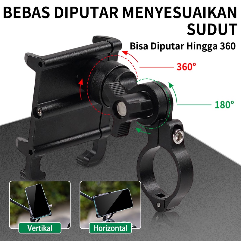 Phone Holder HP Motor Handphone Spion Stang Sepeda Dudukan tempat penyangga hp Stand