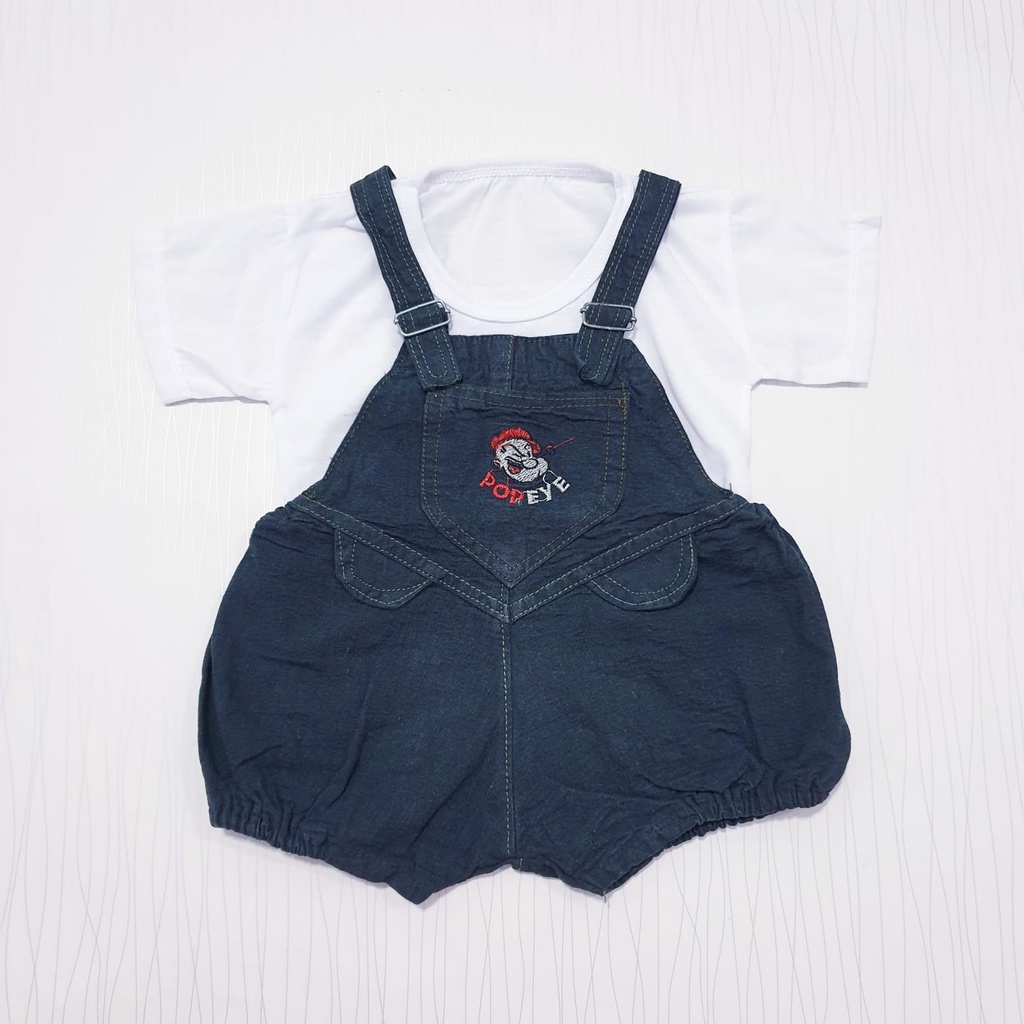 Setelan Kodok Jeans Bayi / Jumper Bayi 0-12 Bulan Baby Alicia