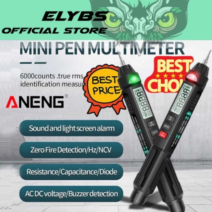 Listrik Tespen Digital Multimeter Mini Voltage Tester Pen Multitester Arus Ana
