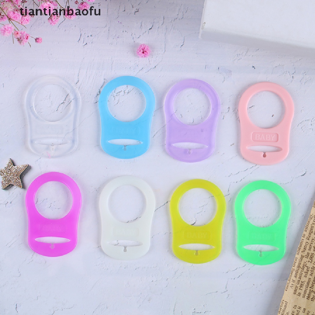 [tiantianbaofu] 5pcs/pack Baby Dummy Dot Holder Klip Adaptor Untuk Cincin Tombol Silikon Butik