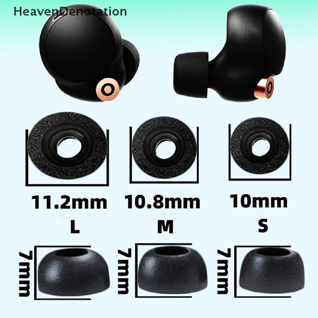 [HeavenDenotation] Untuk Sony WF-1000XM4 Memory Foam Ear Tips Bantal Telinga Pengganti Earphone HDV