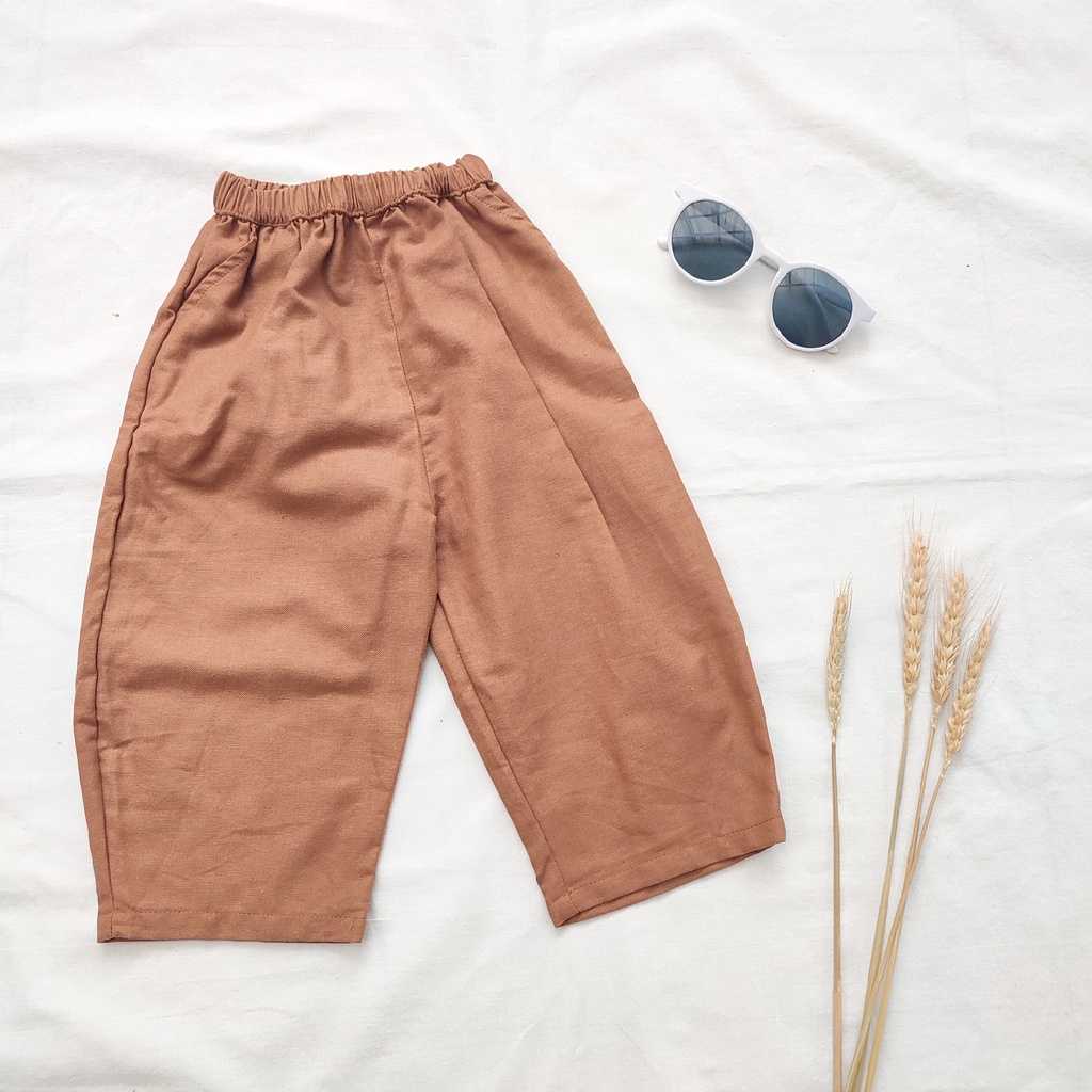 Littlepopy Harem Pants - Celana Panjang Linen Anak Cowo Laki-Laki Korea Murah
