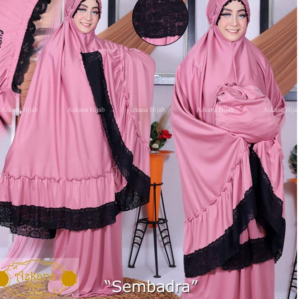 MENARIK MUKENA DEWASA TEBARU SEMBADRA RENDA ORIGINAL BY AZKANA - MUKENA BALI - MUKENA TRAVELING CANT