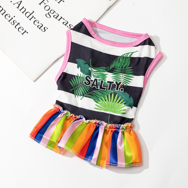 Pakaian Hewan Peliharaan puppy Rok print Lucu Rok Kartun Anjing/Kucing