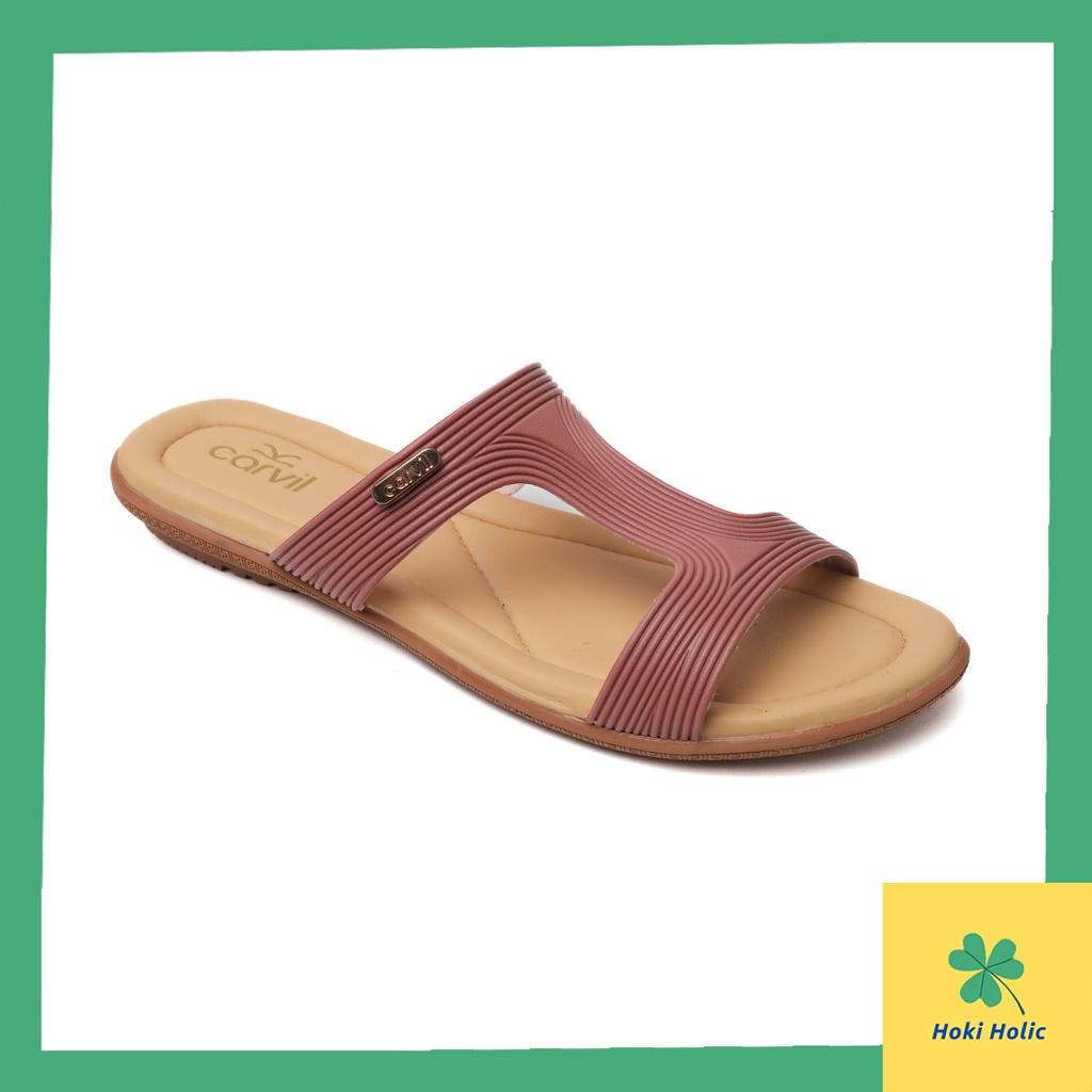 Sandal Wanita Fashion Carvil Selop Wedges