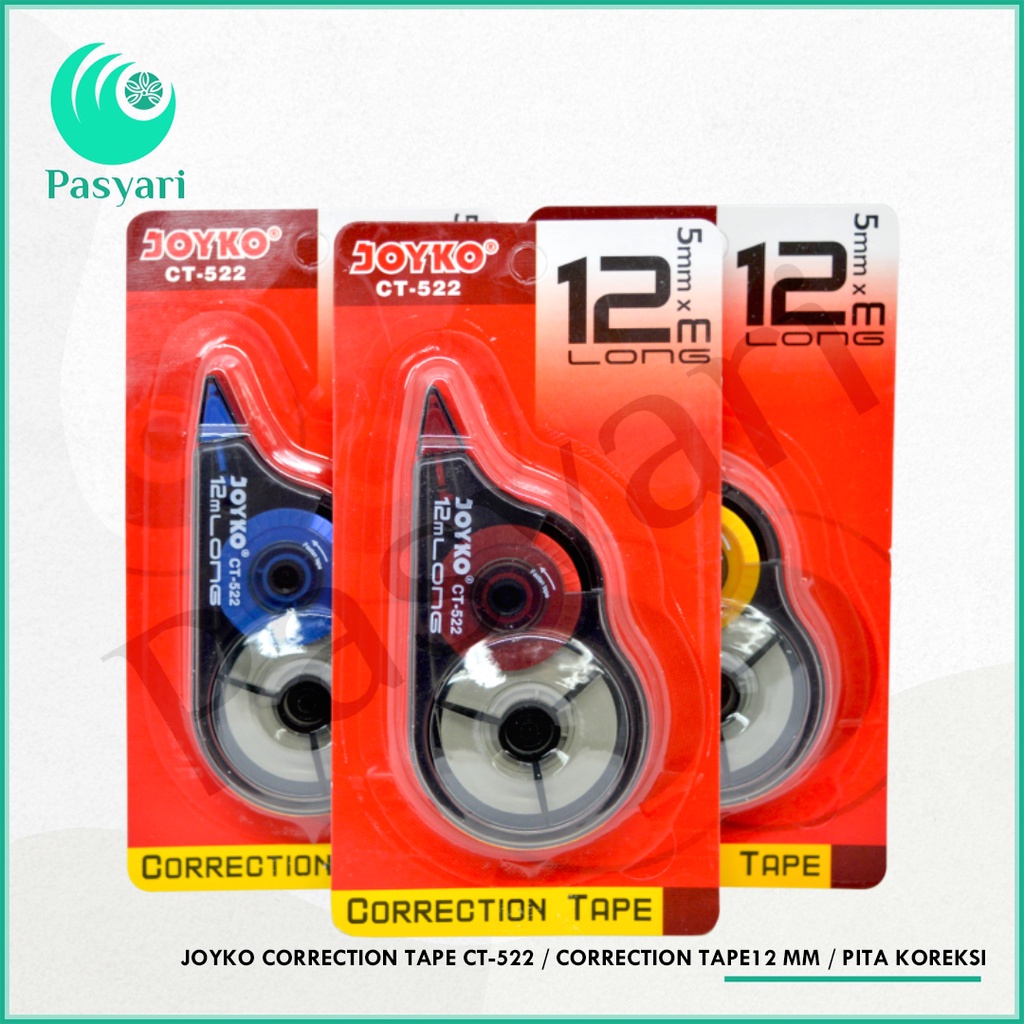 

JOYKO CORRECTION TAPE CT-522 / correction tape12 mm / pita koreksi