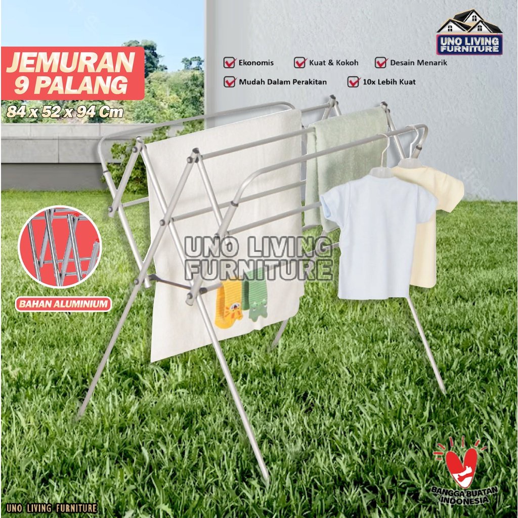 JEMURAN HANDUK JEMURAN LIPAT 80 CM FULL ALUMINIUM MURAH BERKUALITAS JEMURAN ALPHA