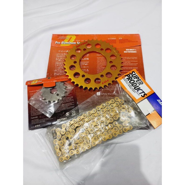 GEAR GIR SET DAYTONA DURALUMIN 428-40T YAMAHA VIXION OLD ORIGINAL