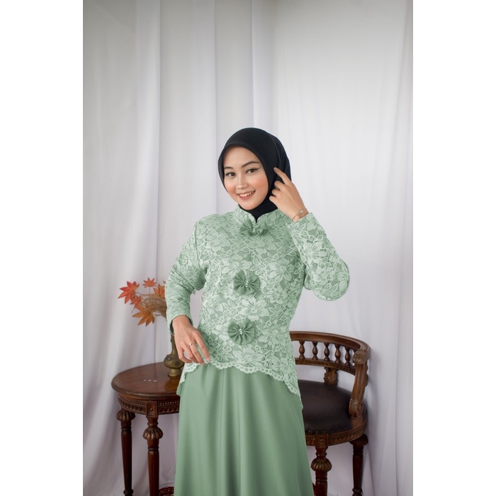 Abaya Brokat Victoria Luxury Jubah Dress Premium Basic by Humasyari