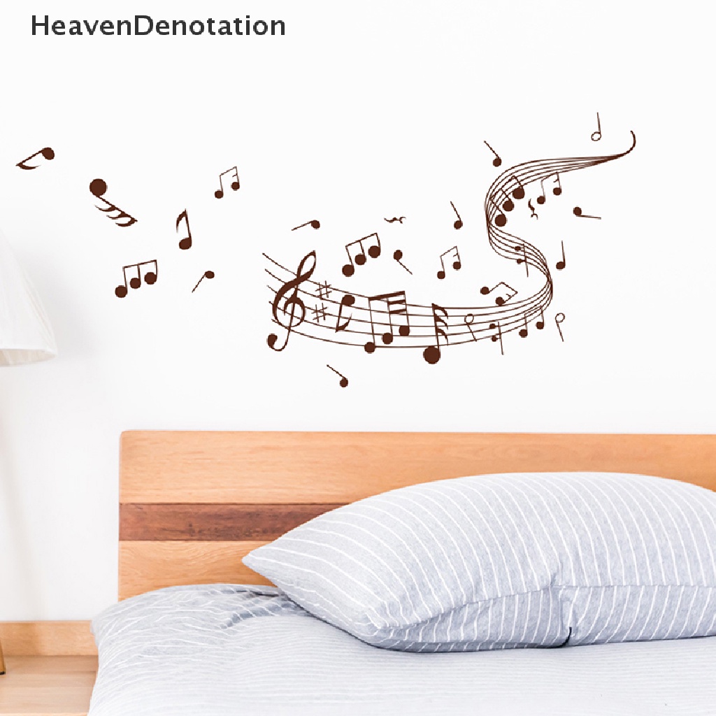 [HeavenDenotation] Fashion Melody Stiker Dinding Lagu Musik Suara Notes Kamar Rumah Wall Decal Decor HDV