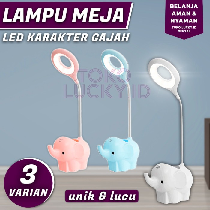 

Lampu Meja Baca LED Lipat Perlindungan Mata Tempat Pensil Karakter