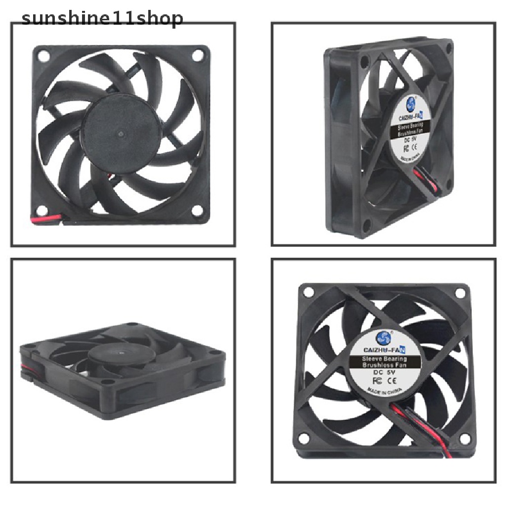 Sho 7015kipas Pendingin 5V 12V 24V Oily Mute Fan Perapian Graphics Card Navigation Dc Cooling Fan Komputer CPU Cooler Power Supply Fan N