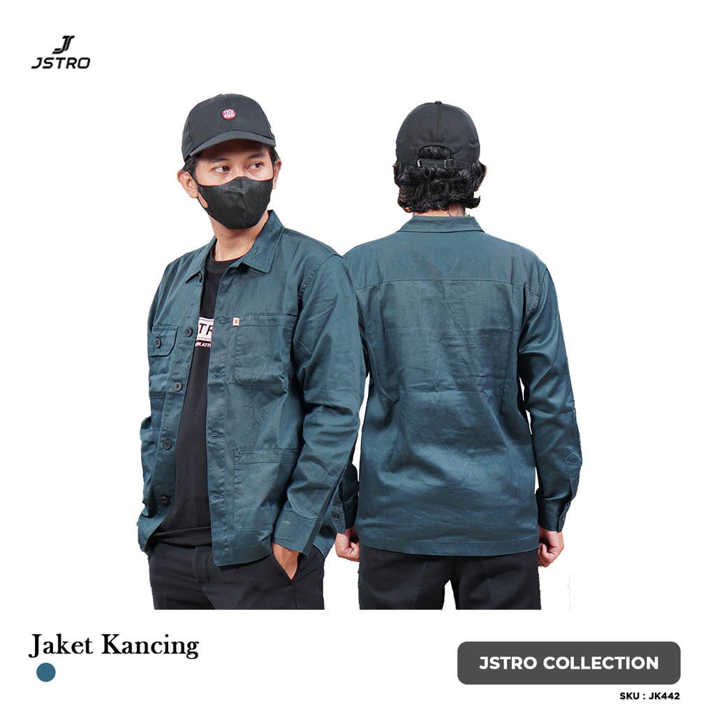 Jstro Jaket Kemeja Semi Parka Trucker Tosca