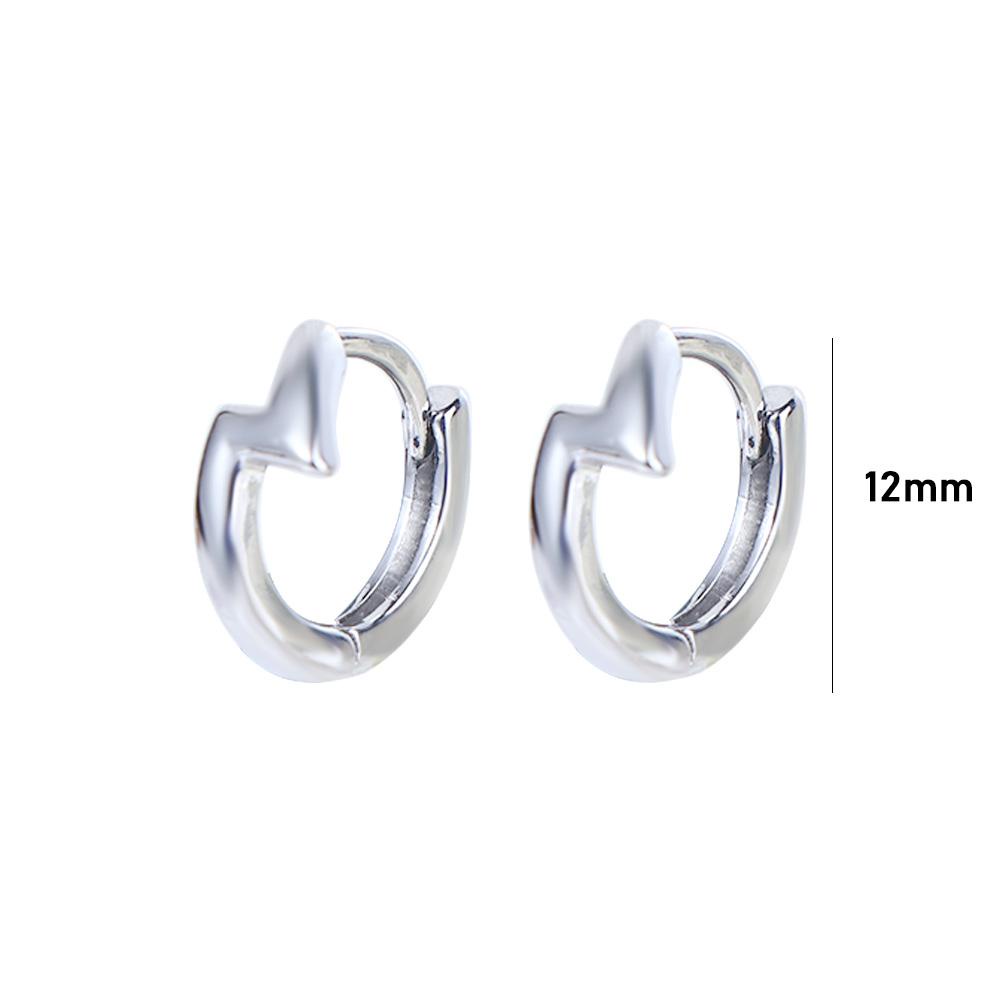 Mxbeauty Pria Hoop Earrings Minoritas Kepribadian Wanita Pesta Punk Perak Plat Pria Aksesoris