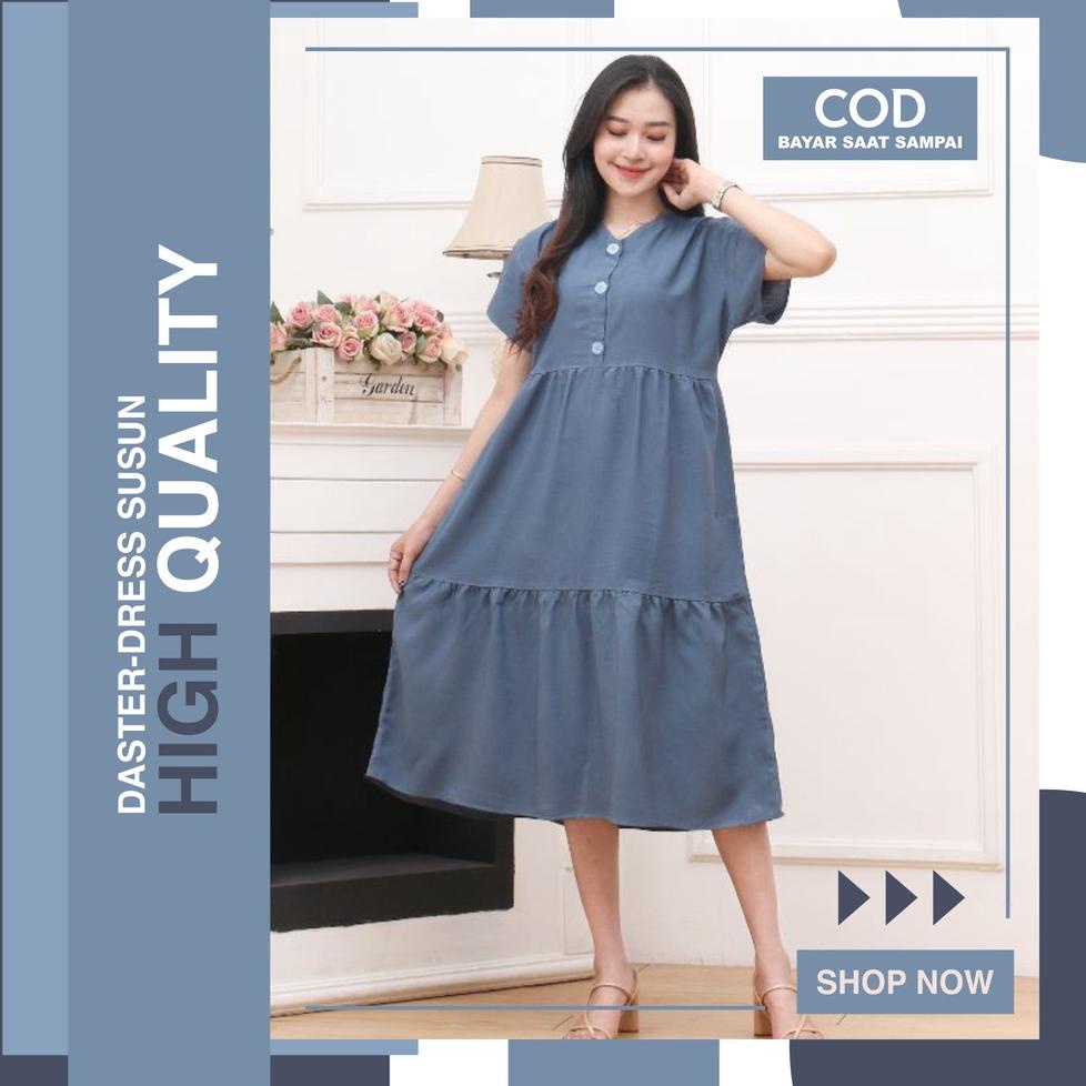 MURAH MERIAH DASTER BALI BUSUI KANCING ATAS | DASTER SUSUN RAYON POLOS TERBARU BUSUI FRIENDLY | DAST