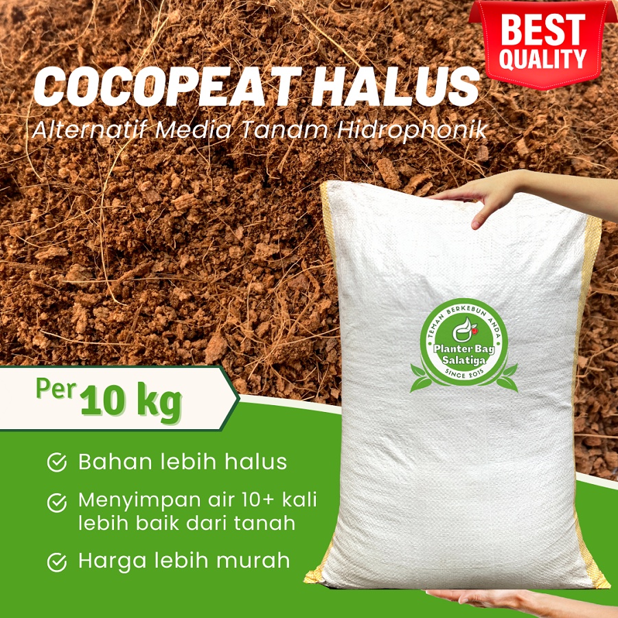 Cocopeat Halus 10 Kg Media Tanam Hidrophonik Siap Pakai Serabut Kelapa Tanaman 1 Karung Cocopit