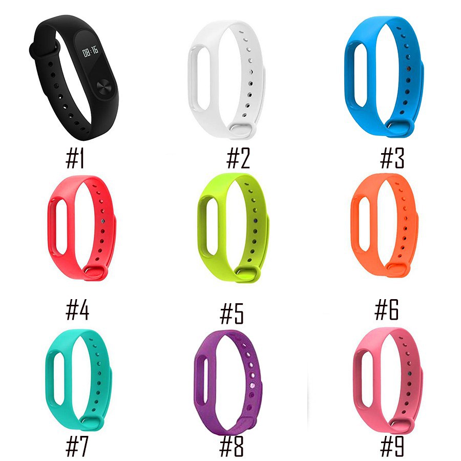 Gelang Tali Jam Tangan Silicon Wrist Strap Pengganti XIAOMI MI Band2/Hot Sale