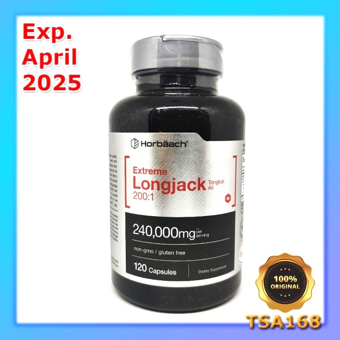 Horbaach Extreme Longjack Tongkat Ali 240000 mg 120 Caps 200:1