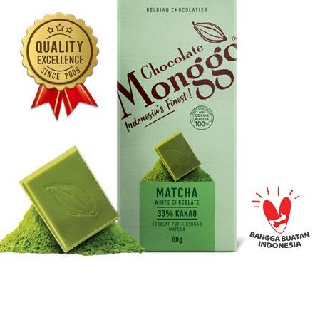 

♥ Chocolate Monggo | Matcha Green Tea Chocolate 80gr | Coklat Murni 100% Kakao Butter | Teh Hijau & Cokelat Putih | Snack ➷