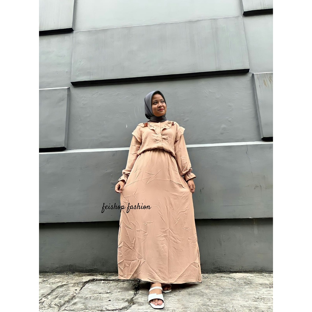 VISTA DRESS MAXY CRINGKEL // DRESS WANITA MUSLIMAH