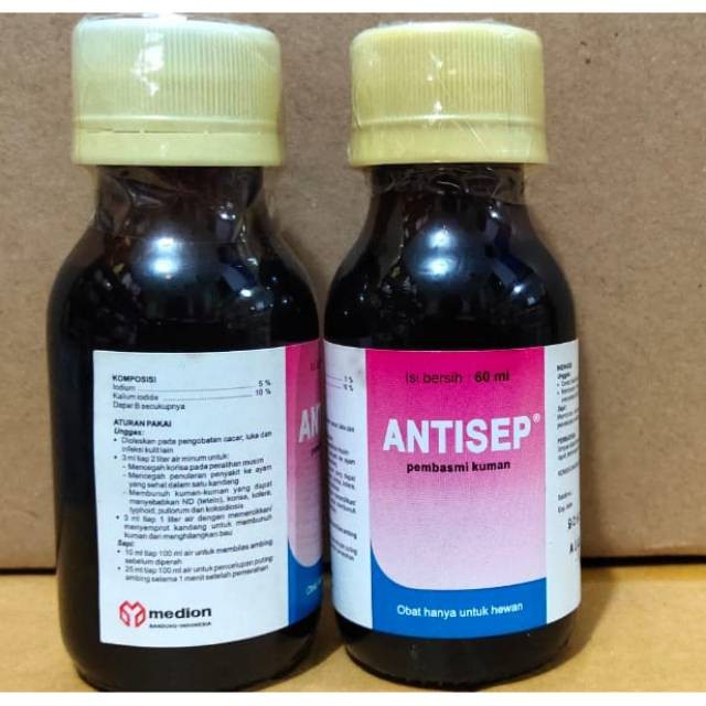 READY ANTISEP 60 ML MEDION OBAT ANTISEPTIK DISINFEKTAN VIRUSI HEWAN TERNAK SAPI KAMBING DAN UNGGAS