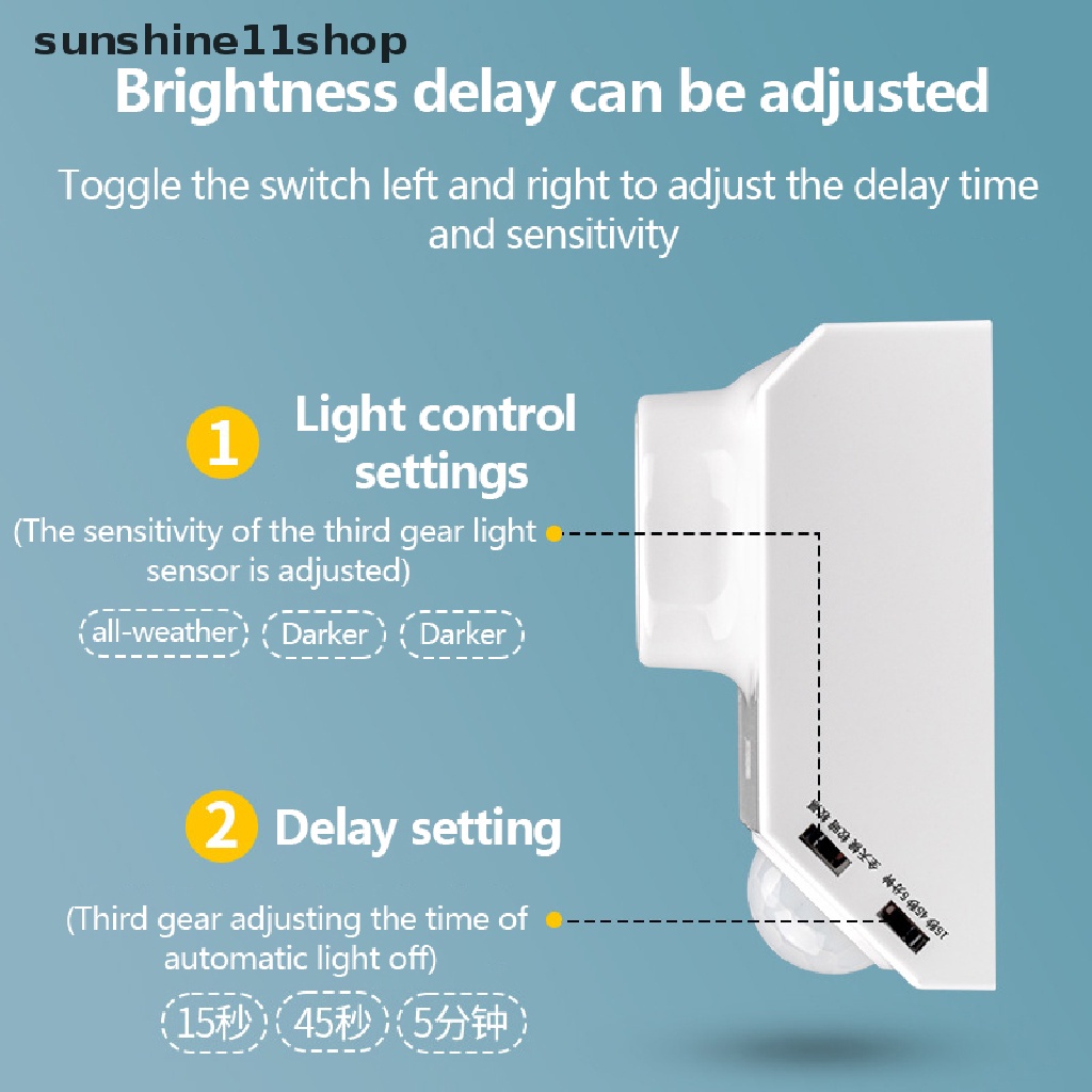 Sho Lampu Bohlam LED Sensor Infrared IR Tubuh Manusia Otomatis E27 Base Lamp Holder N