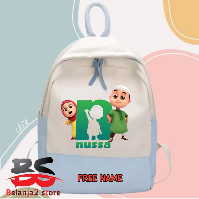 TAS RANSEL ANAK NUSSA RARA FREE NAME