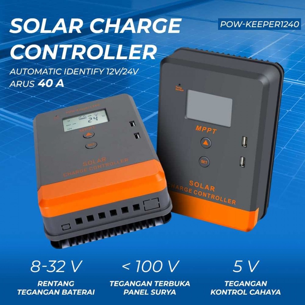 Solar Charge Controller Panel Surya Automatic Identify 12V/24V