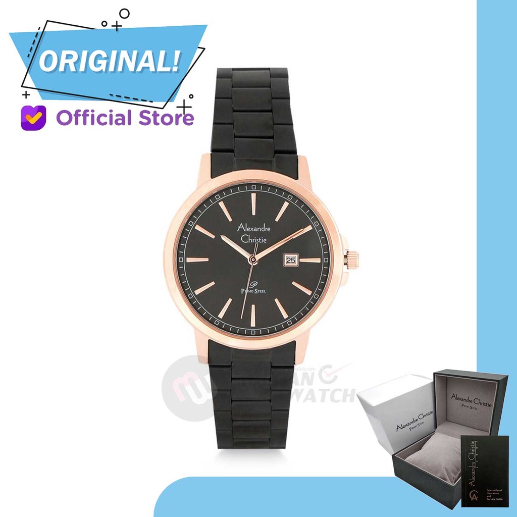 Jam Tangan Wanita Analog Alexandre Christie 1014LD AC1014 AC 1014 LD 1014 LDBBRDG Original Garansi R